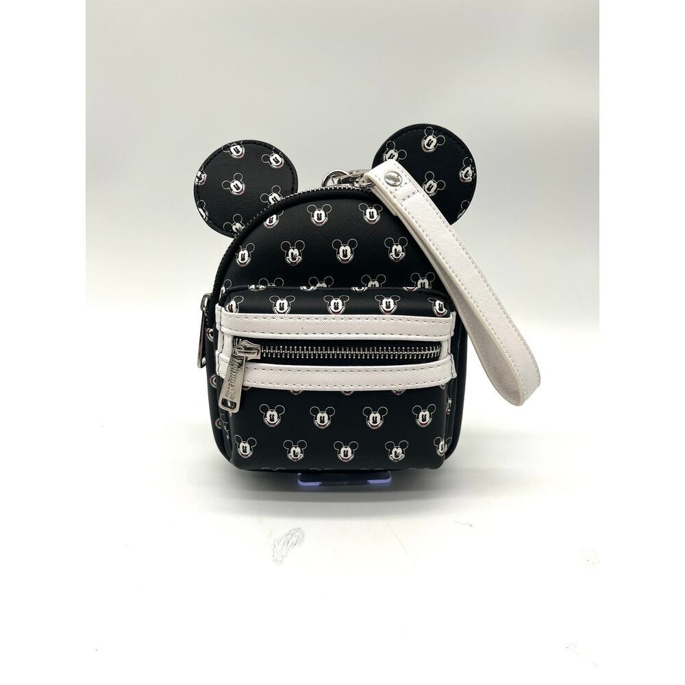 LOUNGEFLY NWOT Disney Mickey Mouse Mini Leather Backpack, Belt Bag
